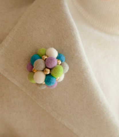 Wool Brooch Multicolor