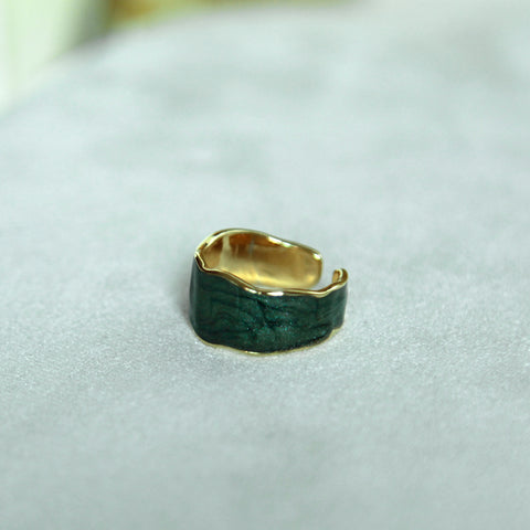 Ring MILKY WAY in Dark Green