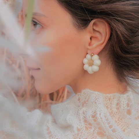 Earrings TAKASHI Ivory / Beige